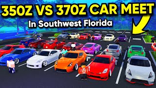 Nissan 350Z Vs 370Z Car Meet In Southwest Florida [upl. by Oremar]