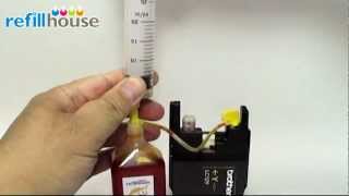 How to refill Brother LC12 LC71 LC73 LC75 LC1220 LC1240 LC400 ink tank [upl. by Zoes506]