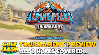 TOURNAMENT REVEAL amp PREVIEW Alpine Peaks  Grunberg Slopes  Golf Clash [upl. by Mossman530]