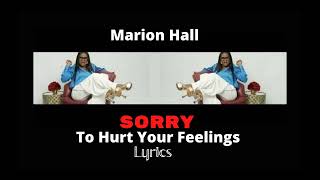 Marion Hall  Sorry to hurt your feelings Lyrics  Gospel Caribbean [upl. by Hafirahs314]