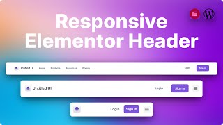 How to make a responsive header with Elementor [upl. by Eocsor]