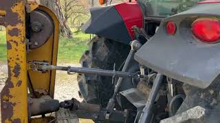 Mounting a category 1 Danuser MD6 post driver on the Massey Ferguson 4707 category 2 tractor [upl. by Llevaj289]