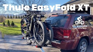 Thule EasyFold XT Review Best rack for fat tire ebikes Thule ebikerack [upl. by Kylynn693]