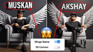 How To Create 3D Ai Wings Name Image  Trending Wings Name Video Editing  Bing Image Creator [upl. by Lertram900]