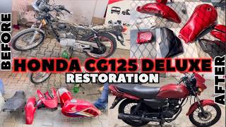 HONDA CG125 DELUXE 2010 RESTORATION PROJECT  HONDA MOTORCYCLE RESTORATION [upl. by Enilesor933]