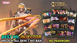 LATEST ML INJECTOR NEW UPDATE NO BAN 2024  UNLOCK ALL SKIN IN MOBILE LEGENDS  NEW PATCH [upl. by Nosreip]