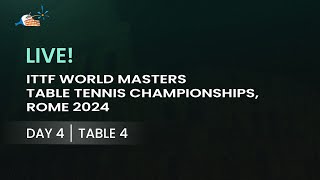 LIVE  T4  Day 4  ITTF World Masters Championships Rome 2024 [upl. by Colley]