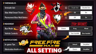 All Control Setting Free Fire  Pro Player Setting Free Fire  All Settings Free Fire Max [upl. by Janetta]