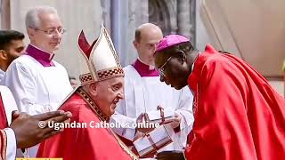 The New Archbishop of Gulu Archdiocese Rapheal PMony Wokorach receiving his Pallium [upl. by Nibor]