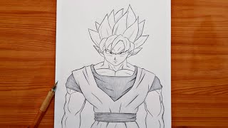 How to draw Goku  Goku Super Saiyan full body step by step  easy drawing tutorial [upl. by Uv519]