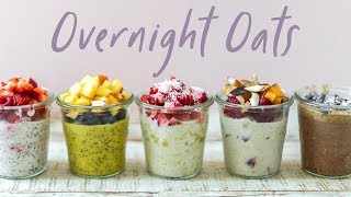 OVERNIGHT OATS 5 Ways NEW Back to School  HONEYSUCKLE [upl. by Merline996]