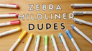 Zebra Mildliner Dupes More Affordable Alternatives [upl. by Raskind]