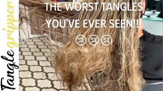 How to effectively detangle MATTED TANGLED KNOTTED hair easily [upl. by Walden]