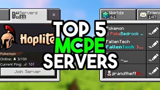 Top 5 BEST Servers For Minecraft Bedrock 120 [upl. by Curry965]