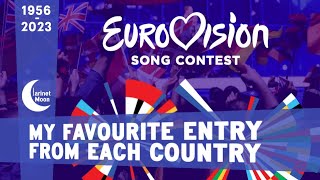 Eurovision  My Favourite Entry from Each Country 19562023 [upl. by Adianez598]