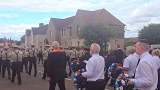 Greengairs Thistle Flute Band Somme Memorial parade 30062024 [upl. by Neelyhtak]