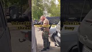 ALERT Unloading aid during ballistic missile threat  Sumy ukraine [upl. by Akined]