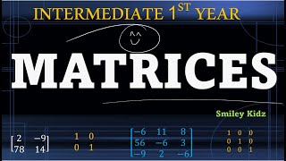 MATRICES  Important Topics  Inter 1st year Maths 1A  Intermediate Maths  IIT JEE MATH [upl. by Annez463]