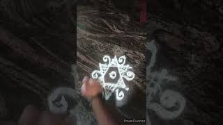 YouTube shorts rangoli design 5to3 dot easy rangoli trending short viral video [upl. by Carisa]