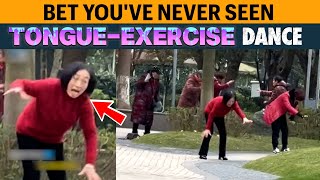 Bet Youve Never Seen Such a Hilarious Workout TongueExercise Dance [upl. by Paolo]