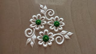 2 simple rangoli design small rangoli designs [upl. by Adnor282]