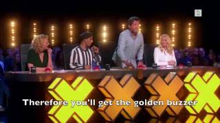 Norways Got Talent 2017  Golden Buzzer  11 yo Christian English subtitles [upl. by Asiek]