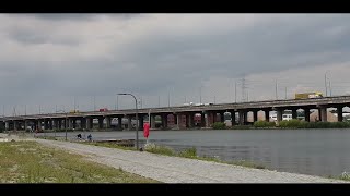 Langs De Wegvideo MerksemAntwerpenB R1 Noord Het Viaduct Van Merksem [upl. by Blythe306]