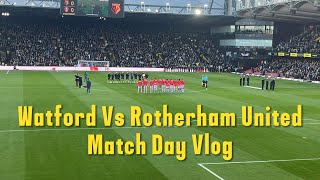 Watford 50 Rotherham United Vlog  202324 [upl. by Imailiv]