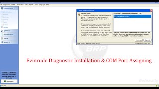 How To Install  BRP Evinrude EMM ETEC Outboard Diagnostic  Plus Important USB COM Port Assigning [upl. by Yaresed]