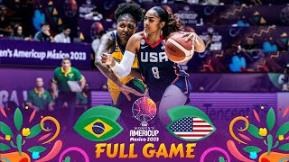 FINAL Brazil v USA  Full Basketball Game  FIBA Womens AmeriCup 2023 [upl. by Cioffred497]