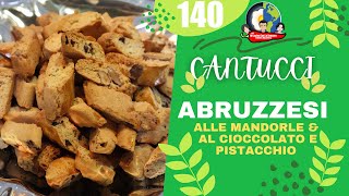 CANTUCCI ABRUZZESI alle mandorle amp al cioccolato e pistacchio [upl. by Eilesor7]