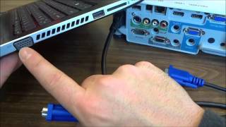 How To Connect A Projector To A Laptop With A VGA Cable [upl. by Lazos]