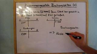Zusammengesetzte Buchungssätze Teil 1 Rechnungswesen [upl. by Feune]