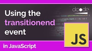 transitionend event in JavaScript  React to CSS transitions [upl. by Ttelrats]