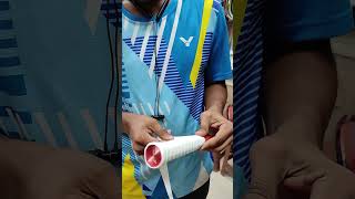 How to put a grip on Badminton Racket Handle [upl. by Monafo]