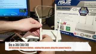 How to install DDWRT firmware or Tomato Firmware on a ASUS wl500w router [upl. by Meelak]