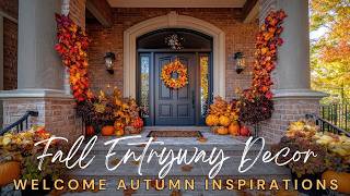 Stunning Fall Entryway Decor Ideas To Welcome Autumn Inspirations [upl. by Ardnossak]