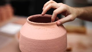 Cleaning up the Surface of a Glazed Pottery Vase Shorts [upl. by Nisay]