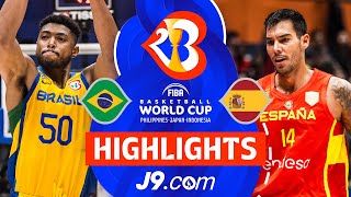 Brazil 🇧🇷 vs Spain 🇪🇸  J9 Highlights  FIBA Basketball World Cup 2023 [upl. by Applegate]