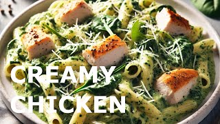 Creamy Spinach amp Chicken Pasta – Easy 20 Minute Dinner [upl. by Morrill]