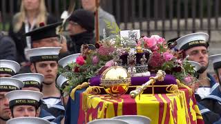 Mist Covered Mountains  Queens Funeral March by the Scottish and Irish Pipes amp Drums FULL VIDEO [upl. by Aldrich]