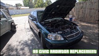 99 Civic Radiator Replacement [upl. by Lemmy]