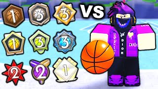 1V1 vs EVERY RANK in Hoopz Roblox Basketball [upl. by Auria]