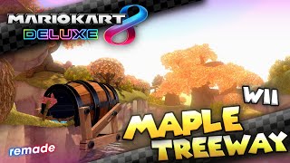 Wii Maple Treeway in BASE GAME STYLE By Maxmos  Mario Kart 8 Deluxe 4k [upl. by Hamo]