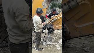 Repairing the Linkage Pinholes on an Excavators Boom and Stick [upl. by Matazzoni]