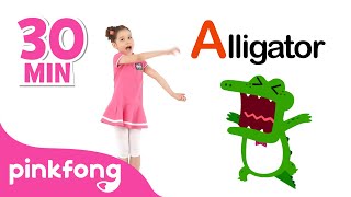 ABC Dance with Pinkfong  Phonics Song   Compilation  Pinkfong Videos for Children [upl. by Lizned]