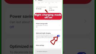 How to enable optimized night charging setting on mobile shorts [upl. by Itoc]