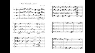 Vivaldi — Violin Concerto in A minor RV356 I Allegro Sheet Music [upl. by Shermy161]