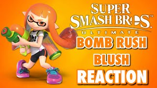 Reaction to Bomb Rush Blush Splatoon  Super Smash Bros Ultimate OST [upl. by Layney]