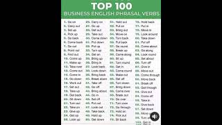 TOP 100  Business English Phrasal Verb💫🥳🫰 [upl. by Emalia]